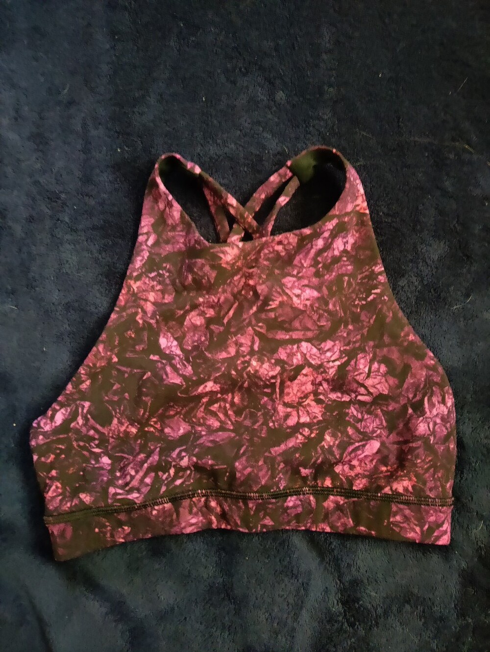 Lululemon High Neck Energy Women's Sports Bra Undercurrent Size 4